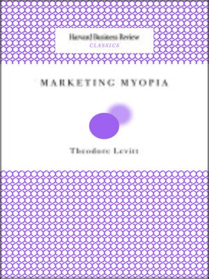 cover image of Marketing Myopia